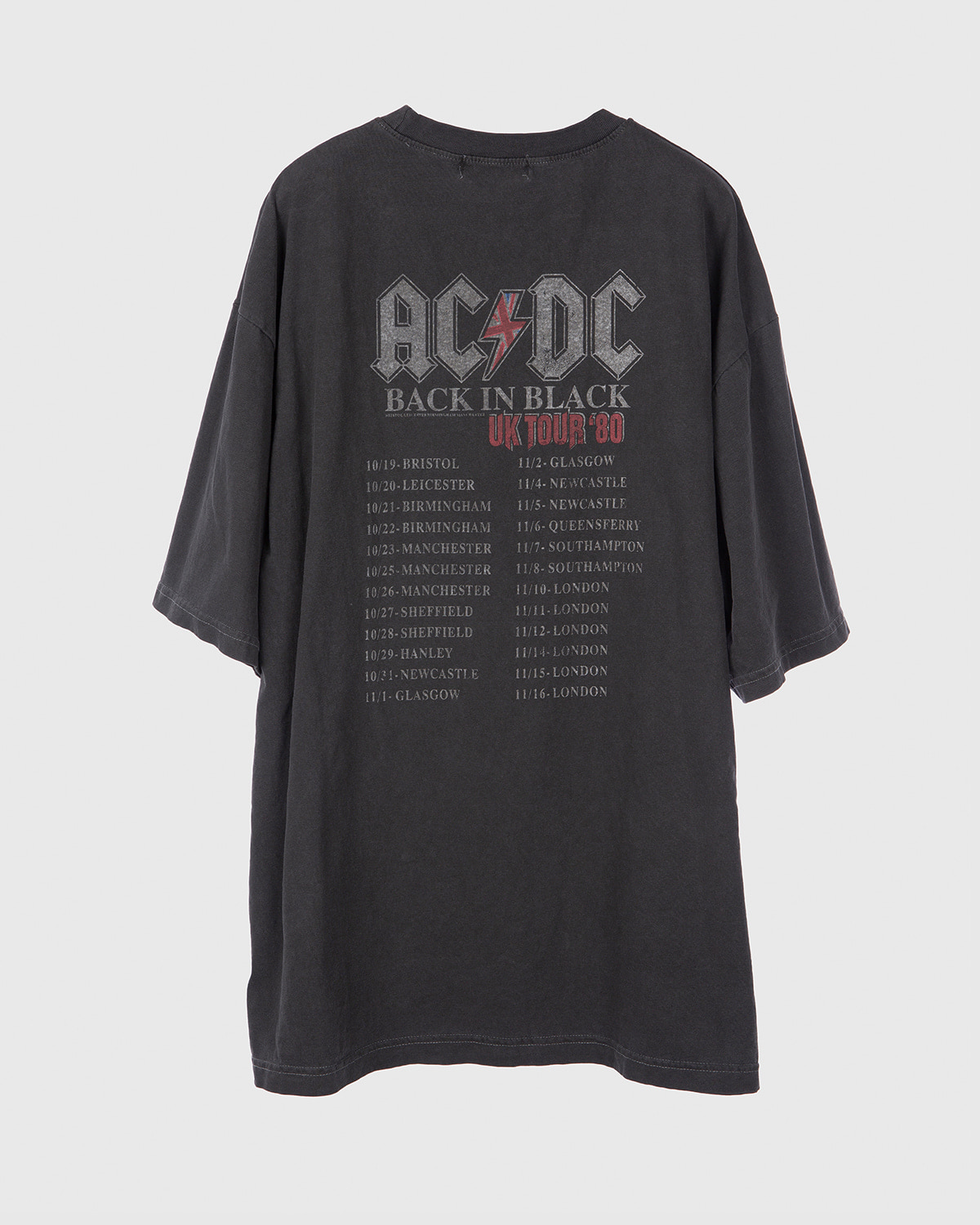 AC/DC 투어 80&#039;S 다잉 티셔츠
